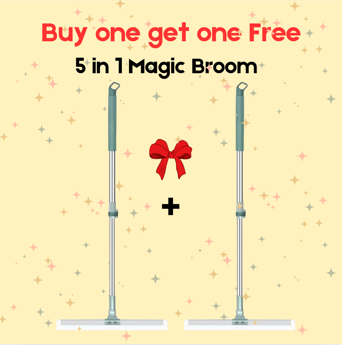 Magic Broom 5-in-1 Cleaning Solution  😍 🌟(Buy one get one Free)